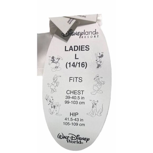 Disneys Mickey Mouse Statue of Liberty Button Down Long Sleeve Shirt White Large - Picture 9 of 14